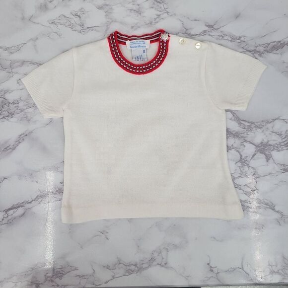 Neiman Marcus Vintage Red Knit Bubble Romper with Embroidered Matching Top Set - Picture 10 of 14